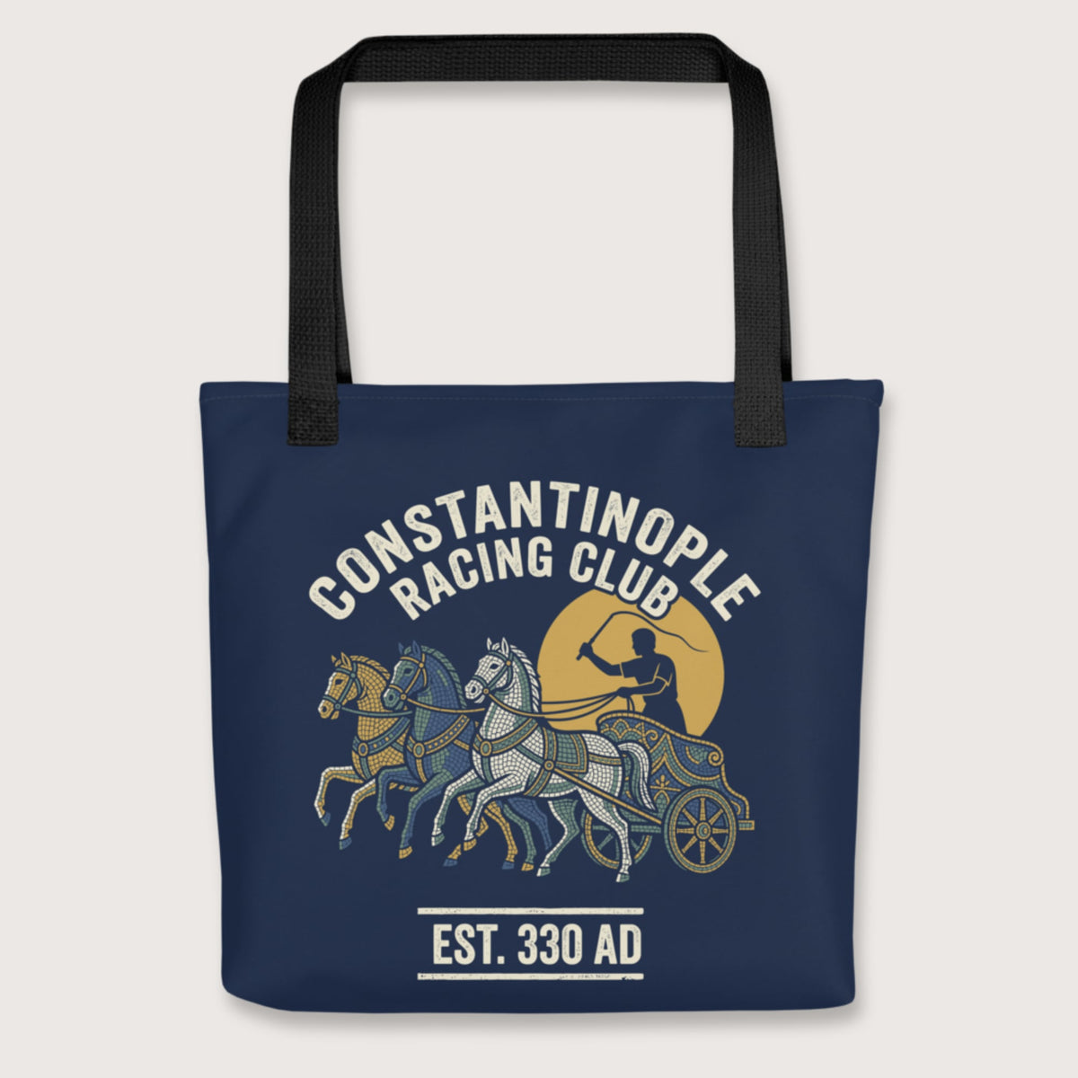 Black Constantinople Racing Club Bag - history buff gift by HistoHead