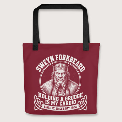 Black Sweyn Forkbeard Holding a Grudge Is My Cardio Bag - history buff gift by HistoHead