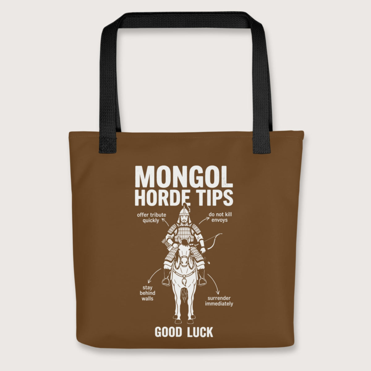 Black Mongol Horde Tips Bag - history buff gift by HistoHead