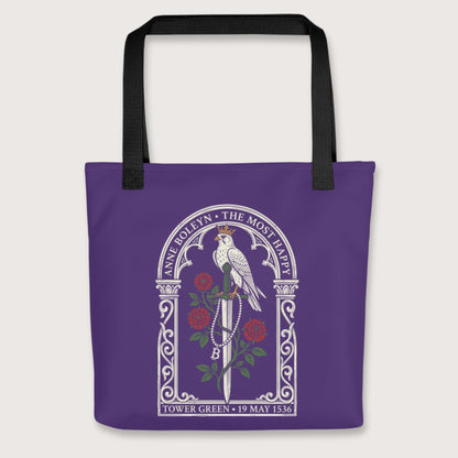 Black Anne Boleyn Falcon Bag - history buff gift by HistoHead