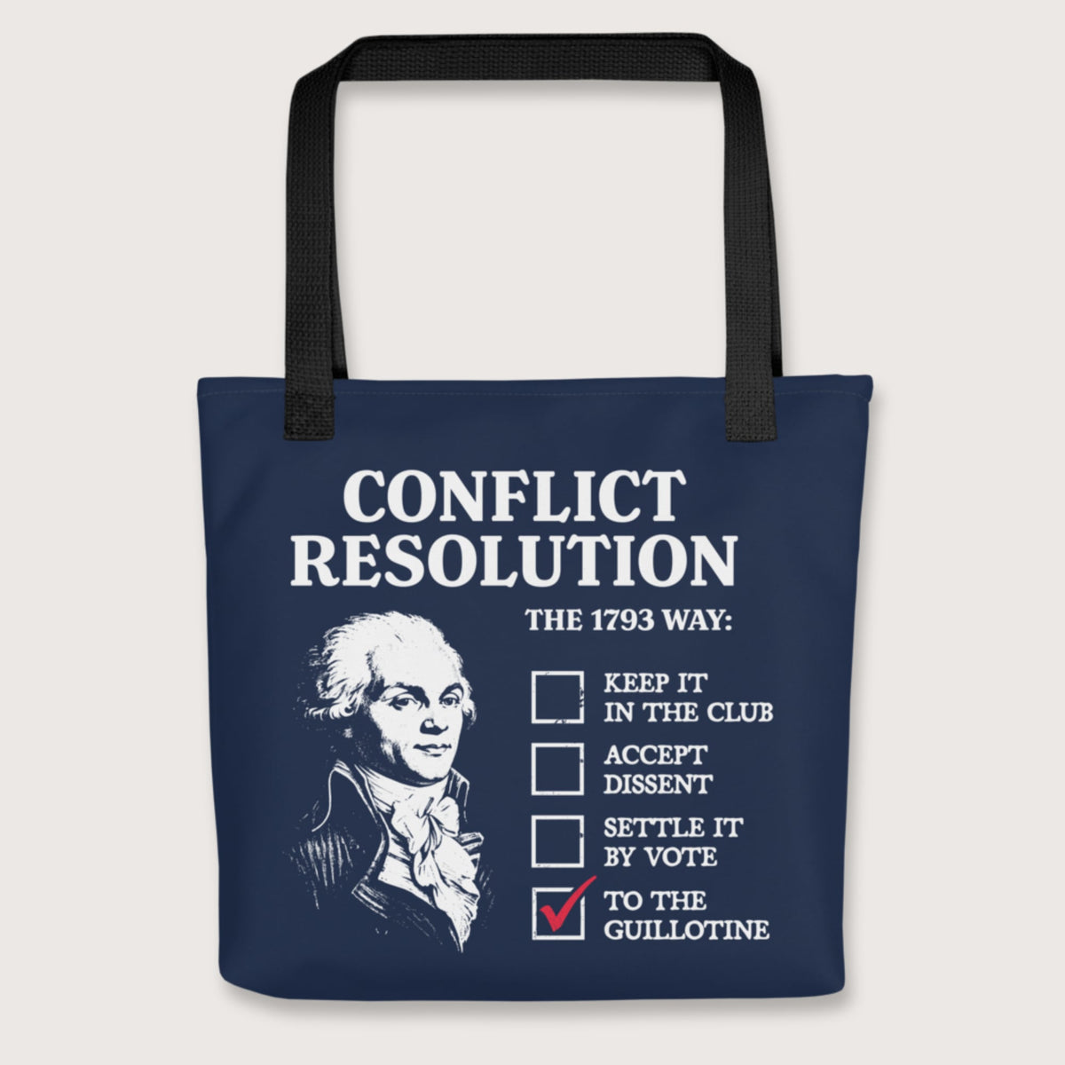Black Robespierre's Conflict Resolution Bag - history buff gift by HistoHead