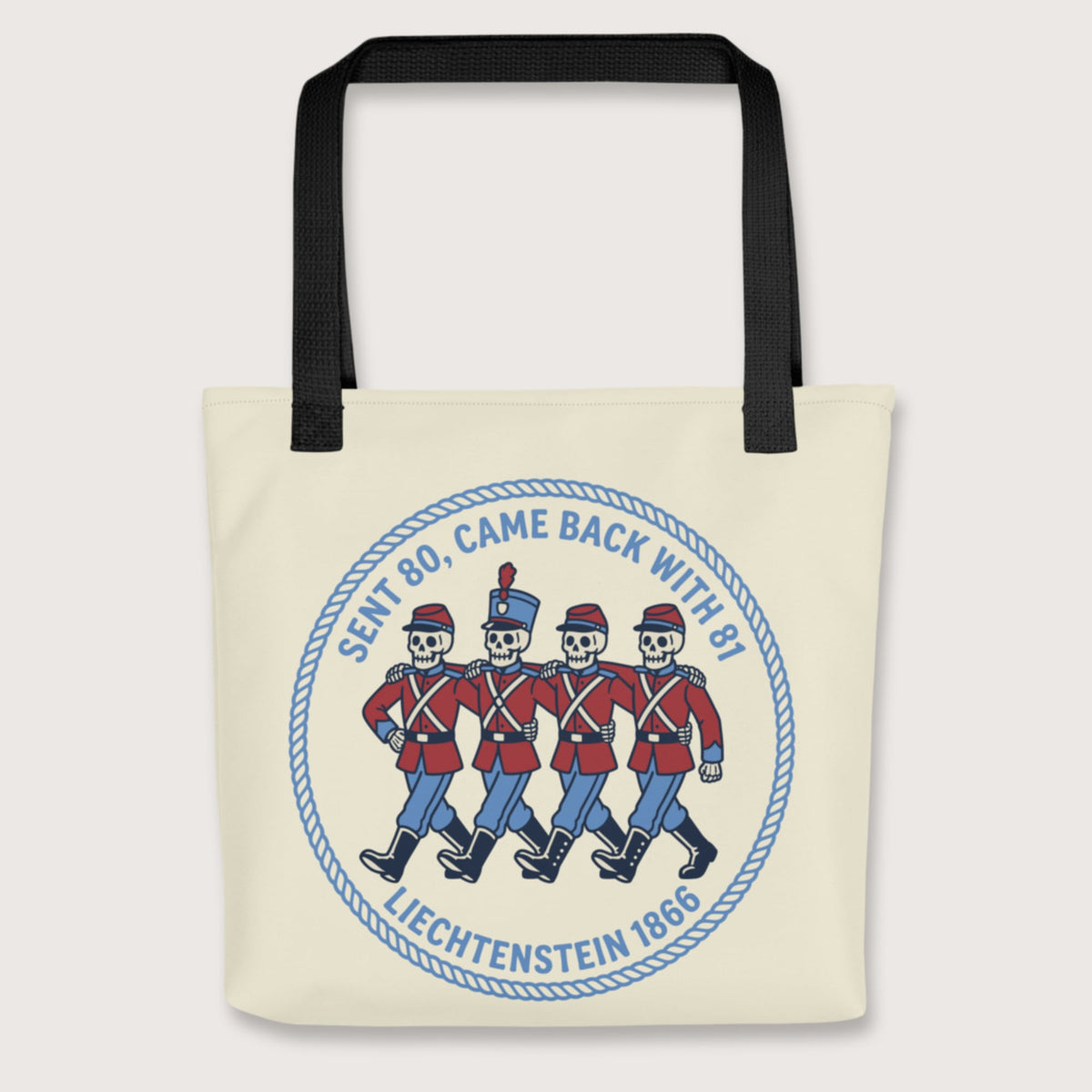 Black Liechtenstein 1866 Bag - history buff gift by HistoHead