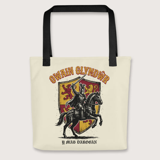 Black Owain Glyndwr Bag - history buff gift by HistoHead