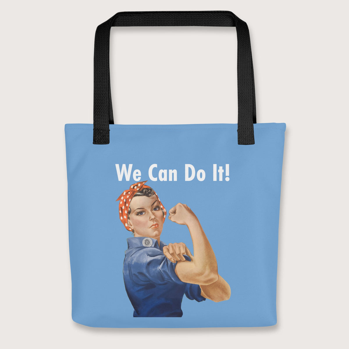 Black Rosie We Can Do It Bag - history buff gift by HistoHead