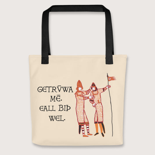 Black Bayeux Tapestry Trust Me Everything Will Be Fine Old English Bag - history buff gift by HistoHead