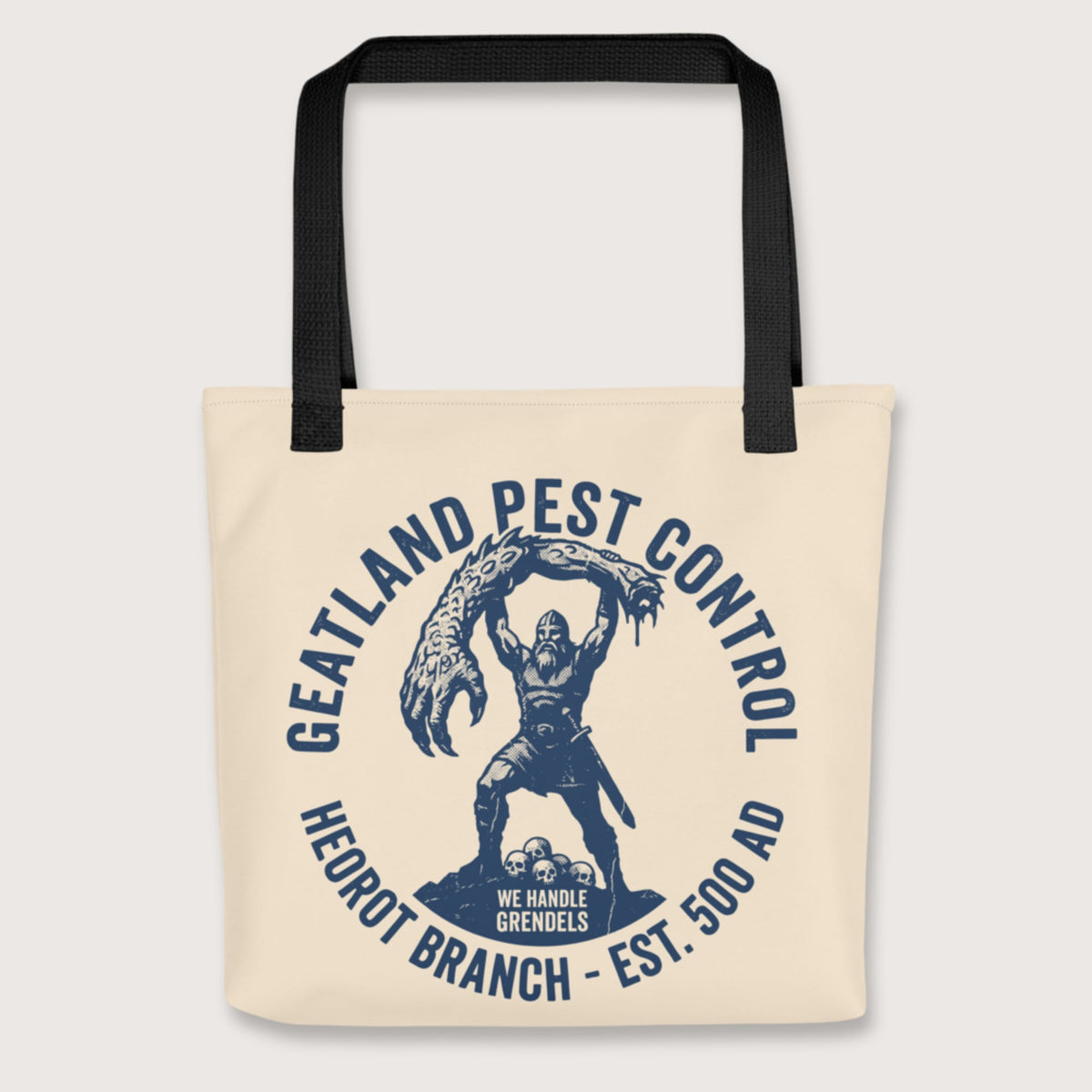 Black Geatland Pest Control Bag - history buff gift by HistoHead