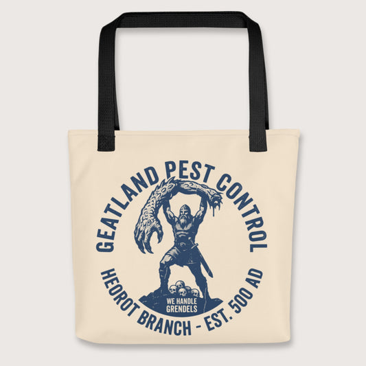 Black Geatland Pest Control Bag - history buff gift by HistoHead