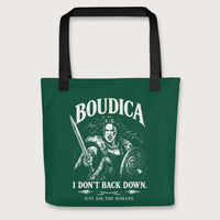 Black Boudica I Don't Back Down Bag - history buff gift by HistoHead