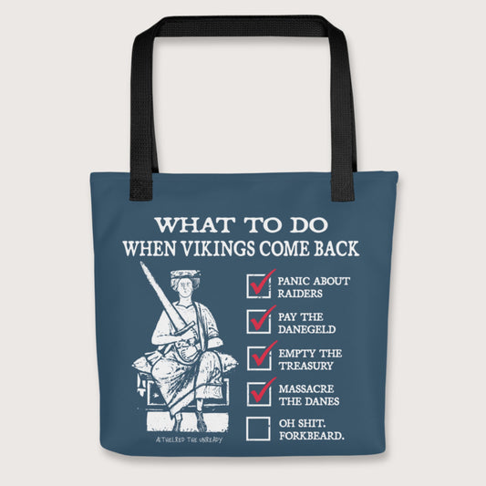 Black Æthelred the Unready Viking Raid Survival Guide Bag - history buff gift by HistoHead