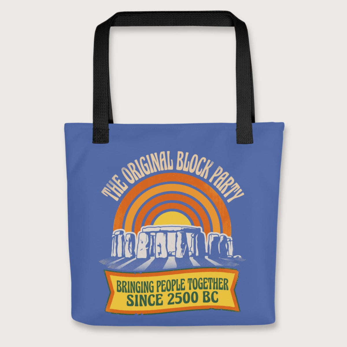 Black Stonehenge Block Party Bag - history buff gift by HistoHead