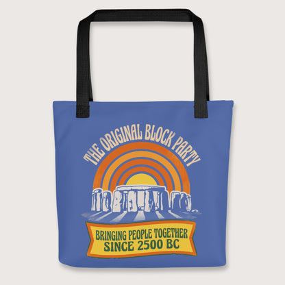 Black Stonehenge Block Party Bag - history buff gift by HistoHead