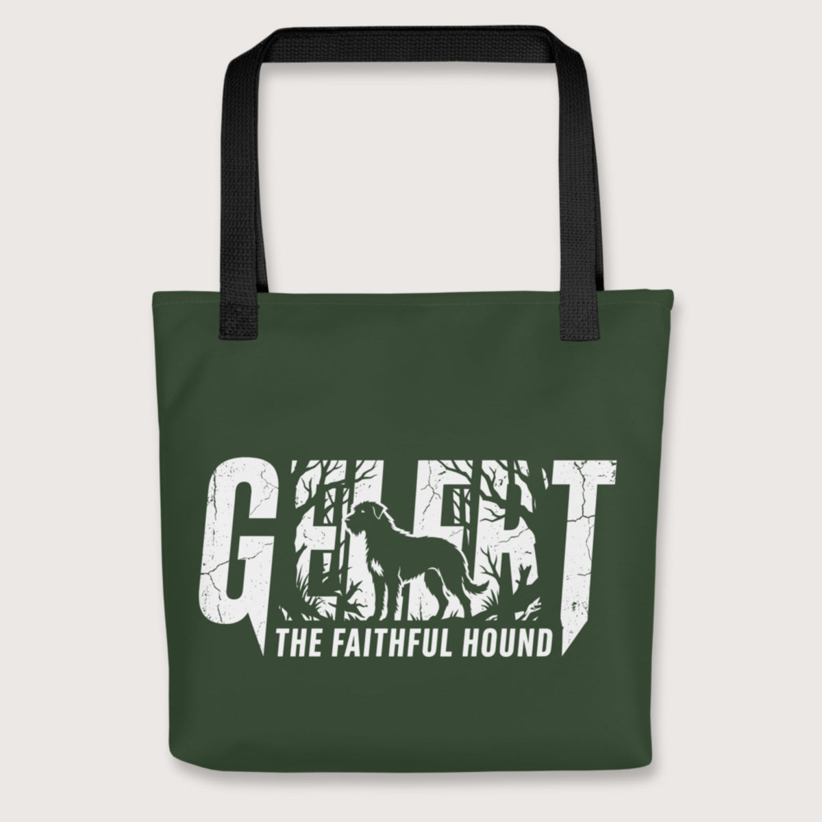 Black Gelert The Faithful Hound Bag - history buff gift by HistoHead