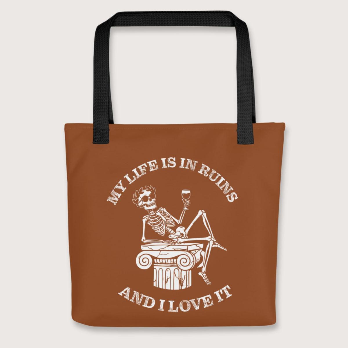 Black My Life is in Ruins Bag - history buff gift by HistoHead