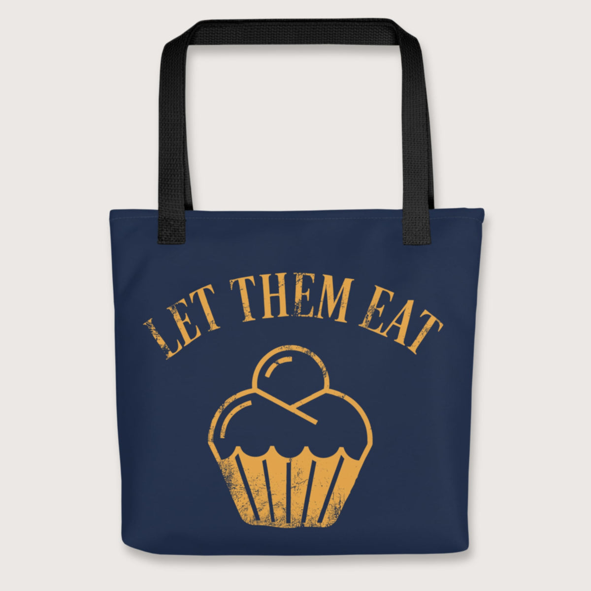 Black Let Them Eat Cake Bag - history buff gift by HistoHead