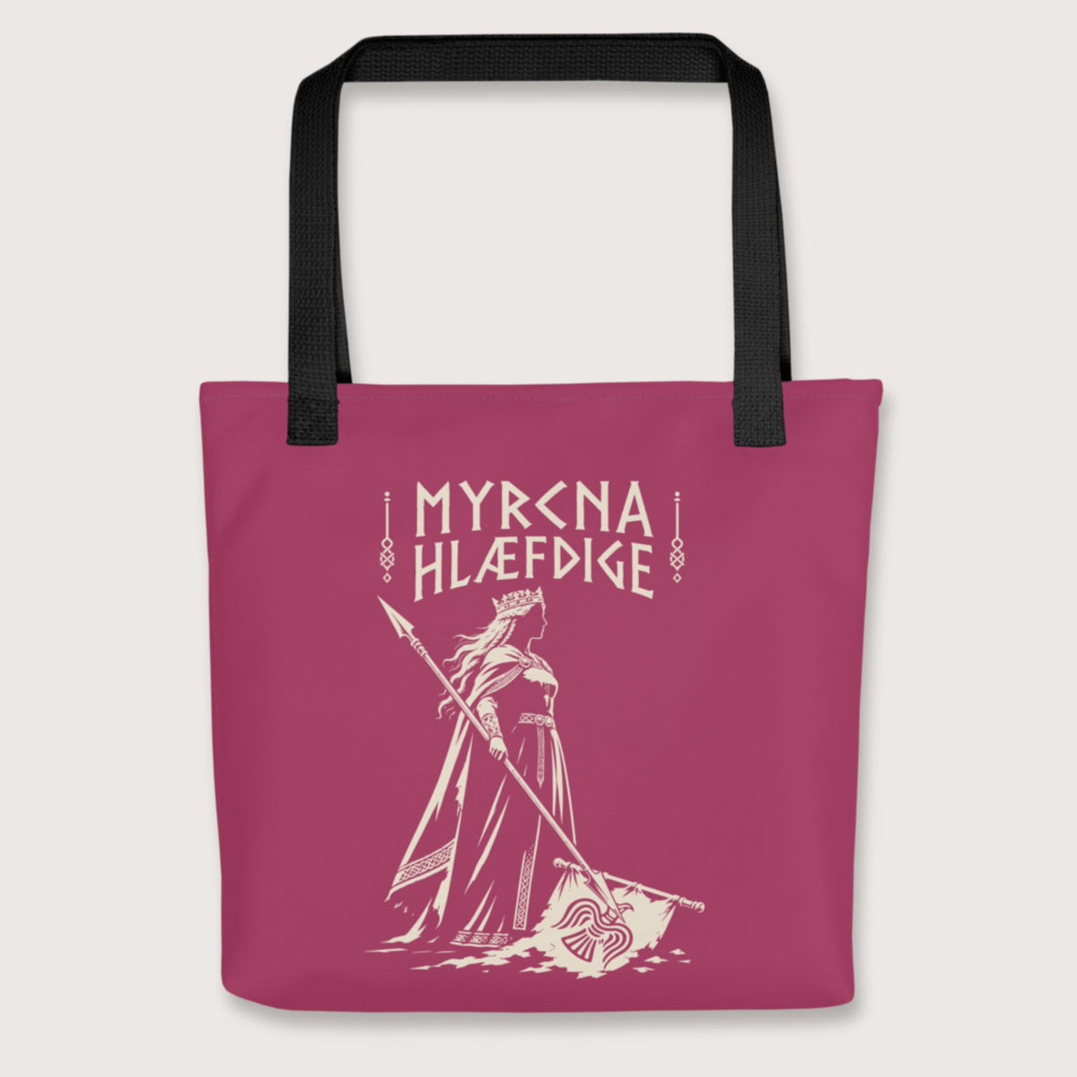 Black Æthelflæd Myrcna Hlæfdige Bag - history buff gift by HistoHead