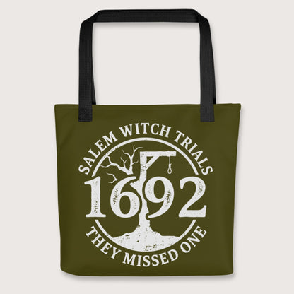 Black Salem Witch Trials They Missed One Bag - history buff gift by HistoHead