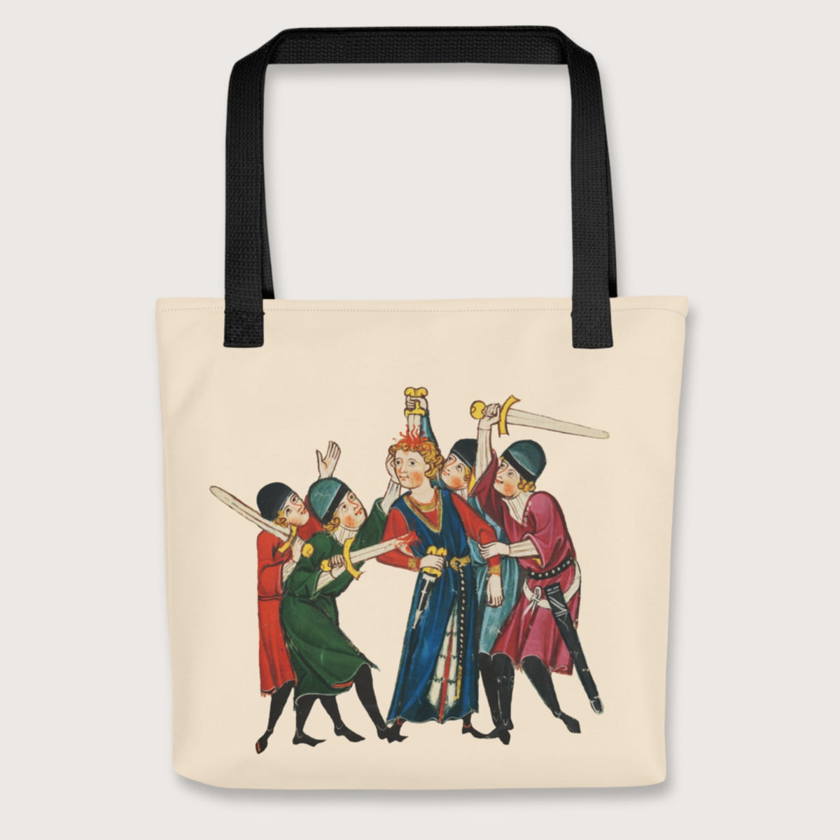 Black Medieval Positivity Bag - history buff gift by HistoHead
