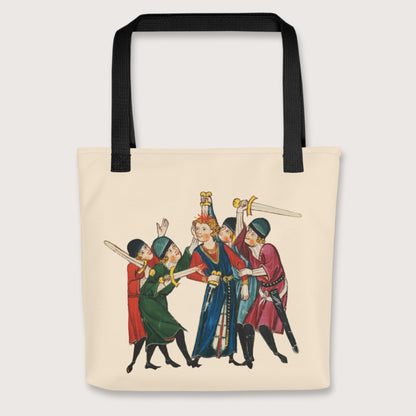 Black Medieval Positivity Bag - history buff gift by HistoHead