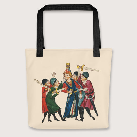 Black Medieval Positivity Bag - history buff gift by HistoHead
