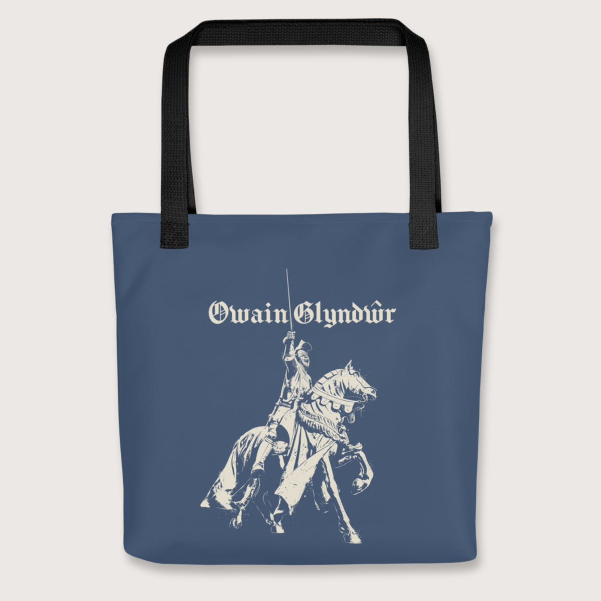 Black Owain Glyndŵr Statue Bag - history buff gift by HistoHead