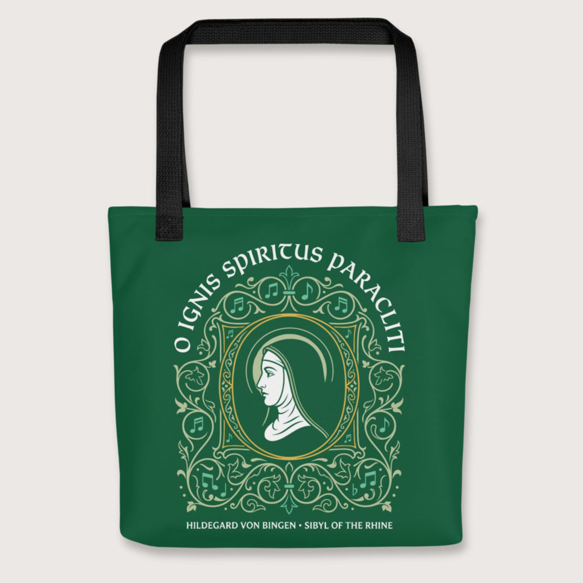 Black Hildegard von Bingen Bag - history buff gift by HistoHead