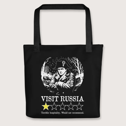 Black Napoleon Visit Russia Review Bag - history buff gift by HistoHead