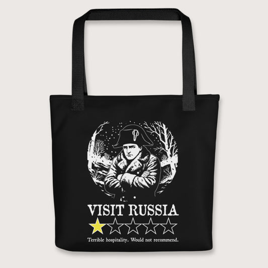 Black Napoleon Visit Russia Review Bag - history buff gift by HistoHead
