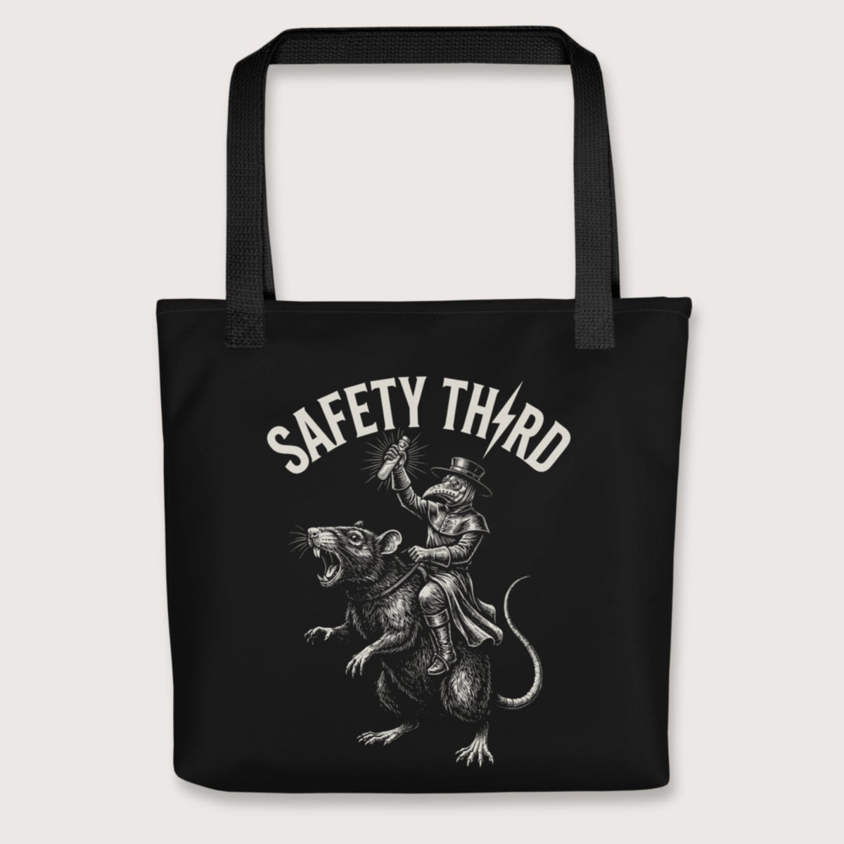 Black Plague Doctor Safety Third Bag - history buff gift by HistoHead