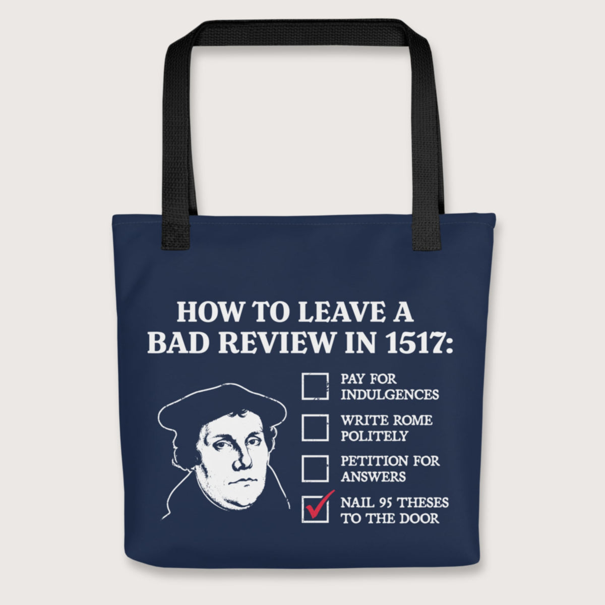 Black Martin Luther's Conflict Resolution Bag - history buff gift by HistoHead