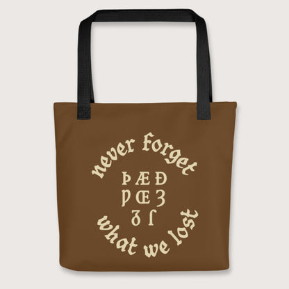 Black Never Forget Lost Letters Bag - history buff gift by HistoHead