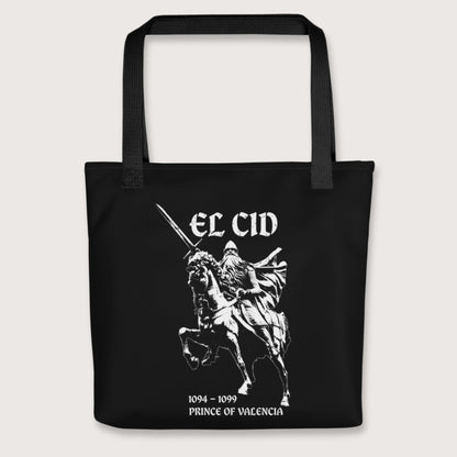 Black El Cid Prince of Valencia Bag - history buff gift by HistoHead