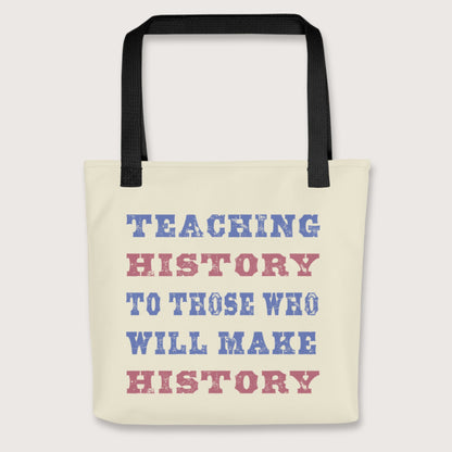 Black Teaching History Bag - history buff gift by HistoHead