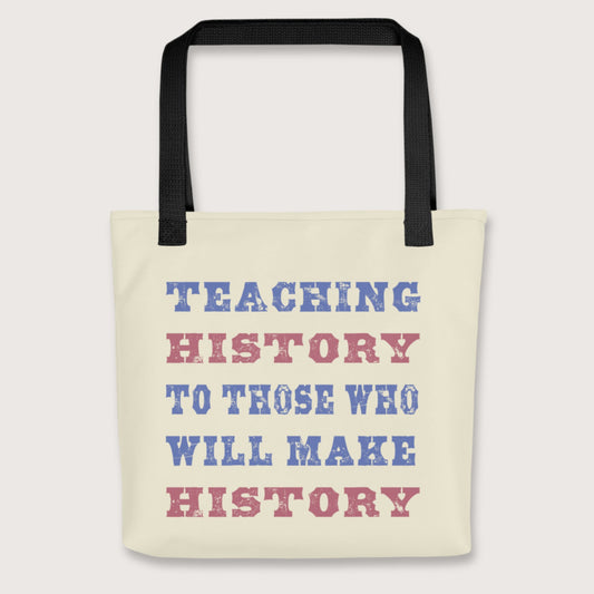 Black Teaching History Bag - history buff gift by HistoHead