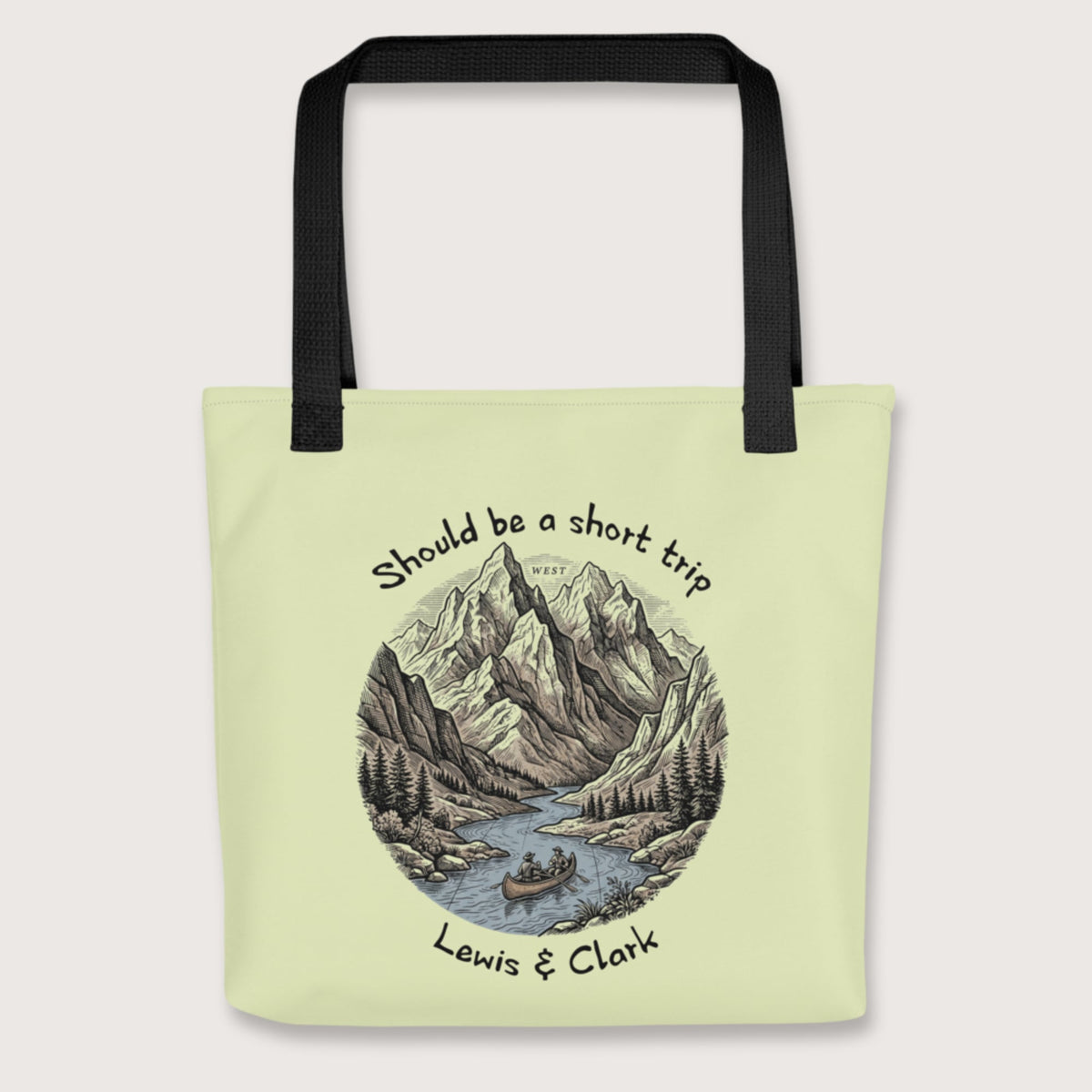 Black Lewis & Clark Short Trip Bag - history buff gift by HistoHead