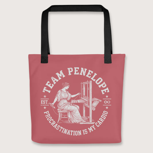 Black Team Penelope Procrastination Bag - history buff gift by HistoHead