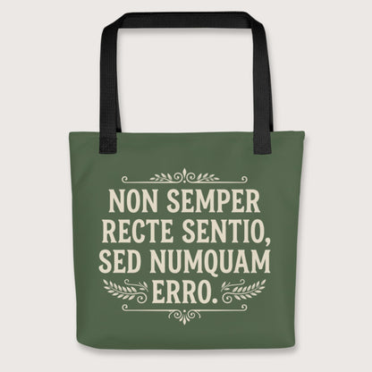Black I'm Not Always Right But Never Wrong Latin Bag - history buff gift by HistoHead
