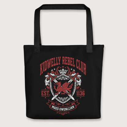 Black Kidwelly Rebel Club Maes Gwenllian 1136 Bag - history buff gift by HistoHead