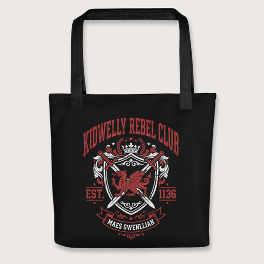 Black Kidwelly Rebel Club Maes Gwenllian 1136 Bag - history buff gift by HistoHead