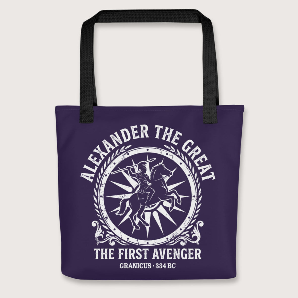 Black Alexander the Great First Avenger Bag - history buff gift by HistoHead