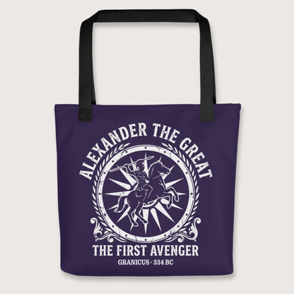 Black Alexander the Great First Avenger Bag - history buff gift by HistoHead