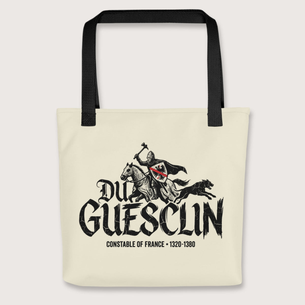Black Du Guesclin Bag - history buff gift by HistoHead