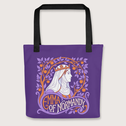 Black Emma Of Normandy Bag - history buff gift by HistoHead