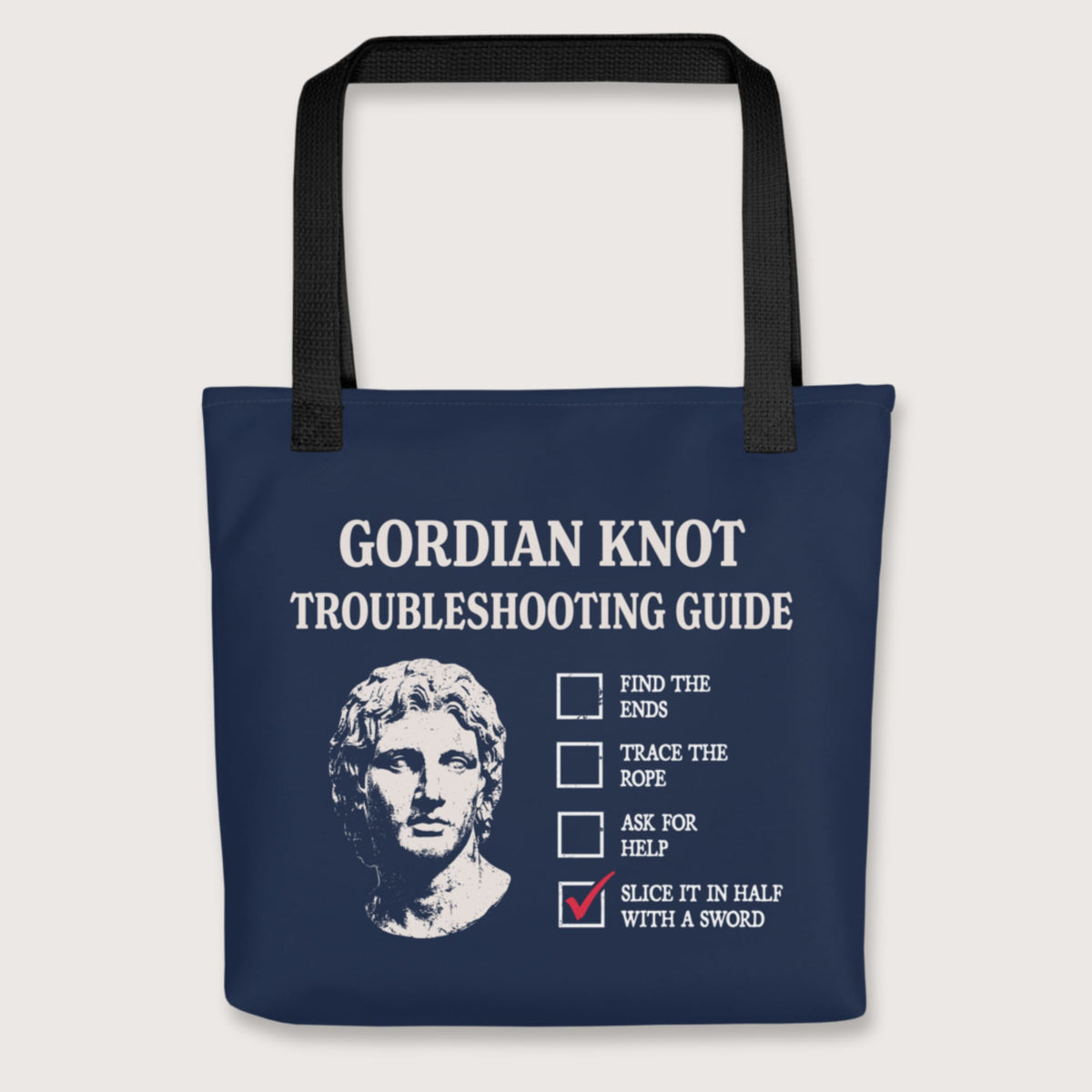 Black Alexander's Gordian Knot Guide Bag - history buff gift by HistoHead
