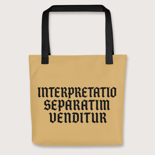 Black Translation Sold Separately in Latin Bag - history buff gift by HistoHead