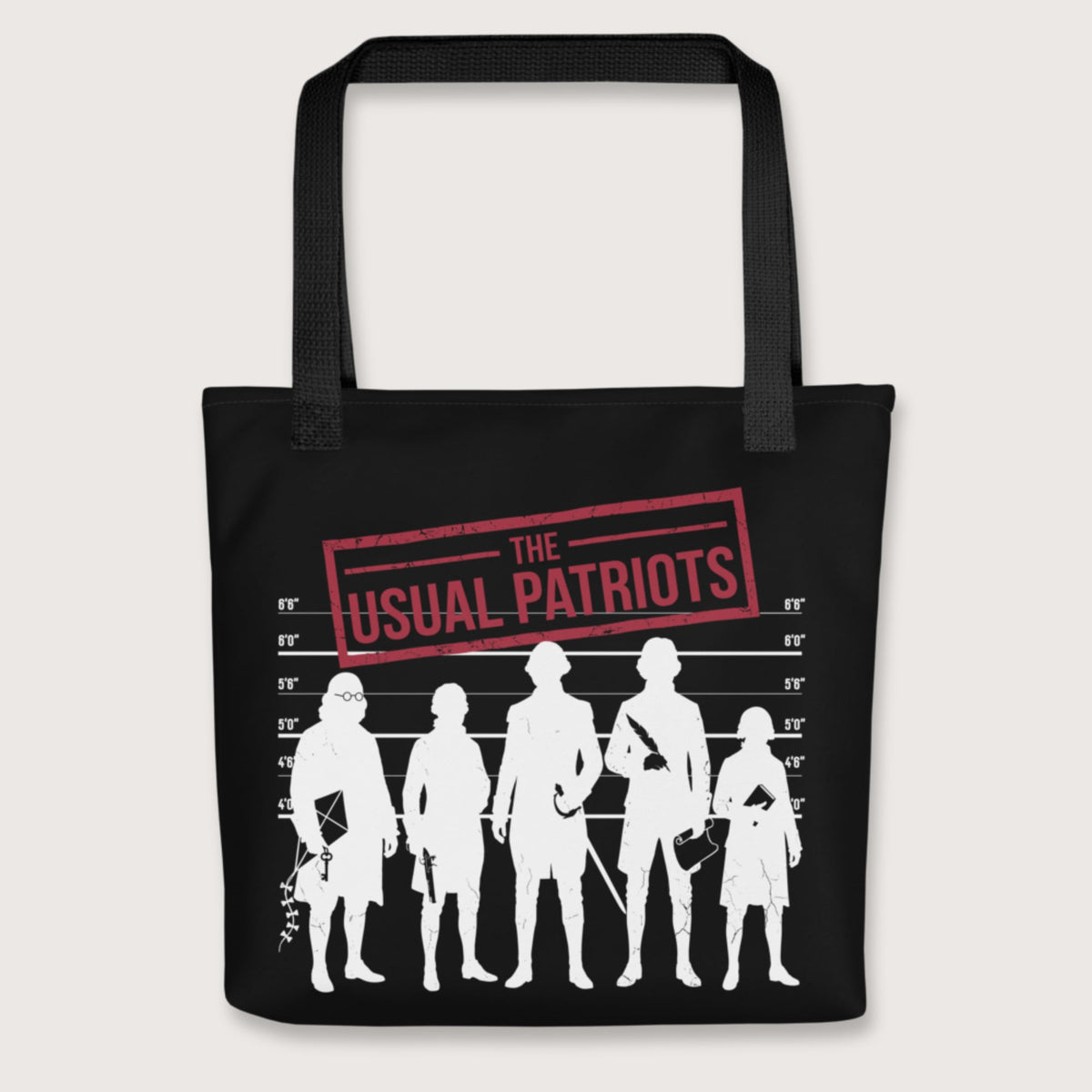Black The Usual Patriots Bag - history buff gift by HistoHead