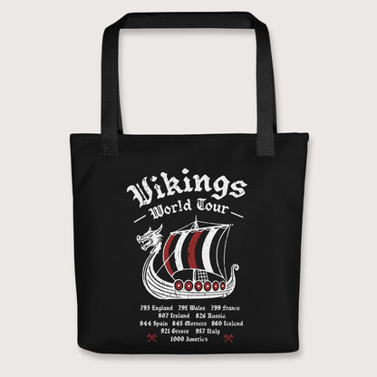 Black Vikings World Tour Bag - history buff gift by HistoHead