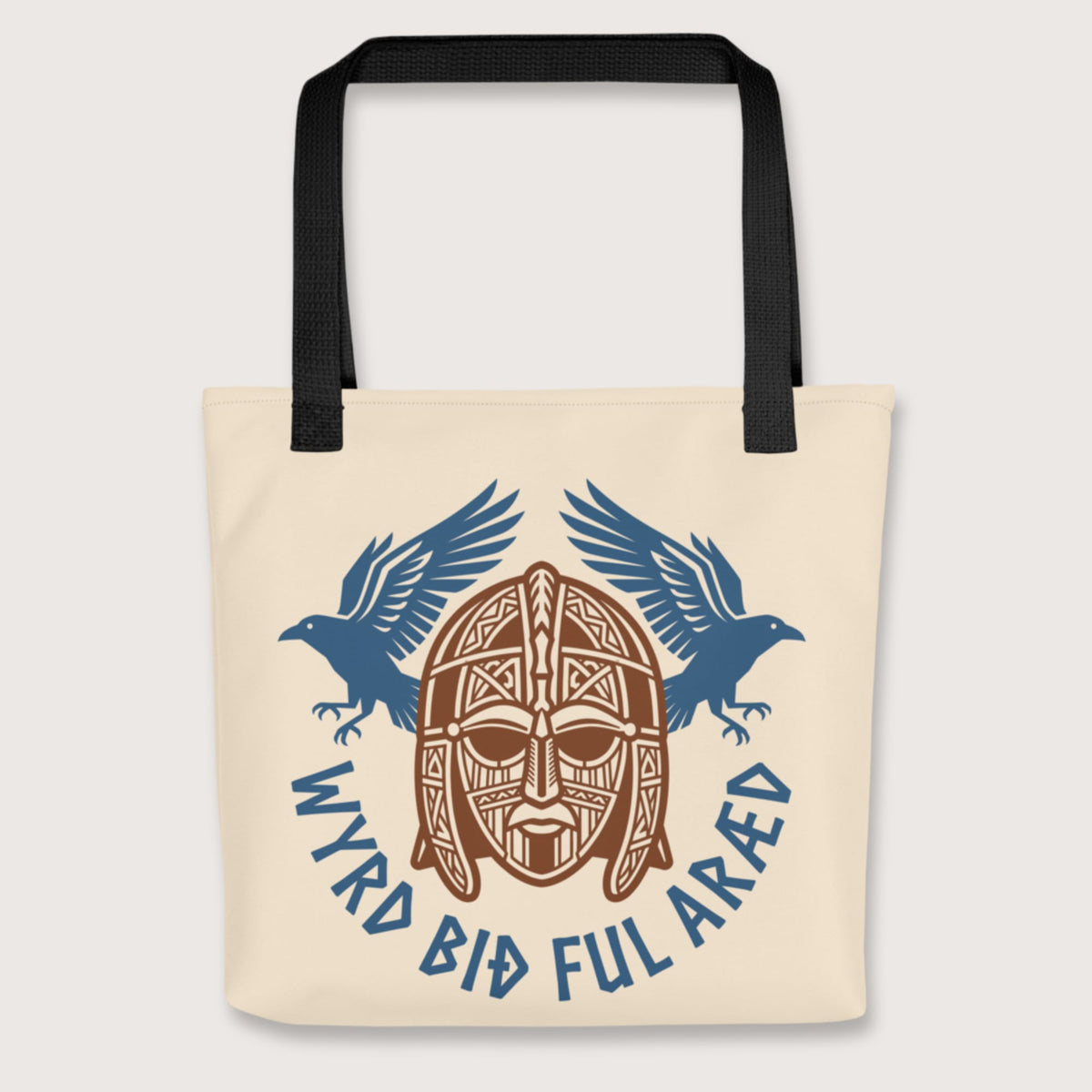Black Wyrd Bið Ful Aræd Sutton Hoo Helmet Edition Bag - history buff gift by HistoHead