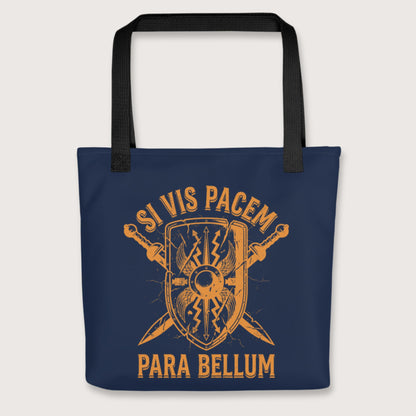 Black Si Vis Pacem Para Bellum Scutum Bag - history buff gift by HistoHead