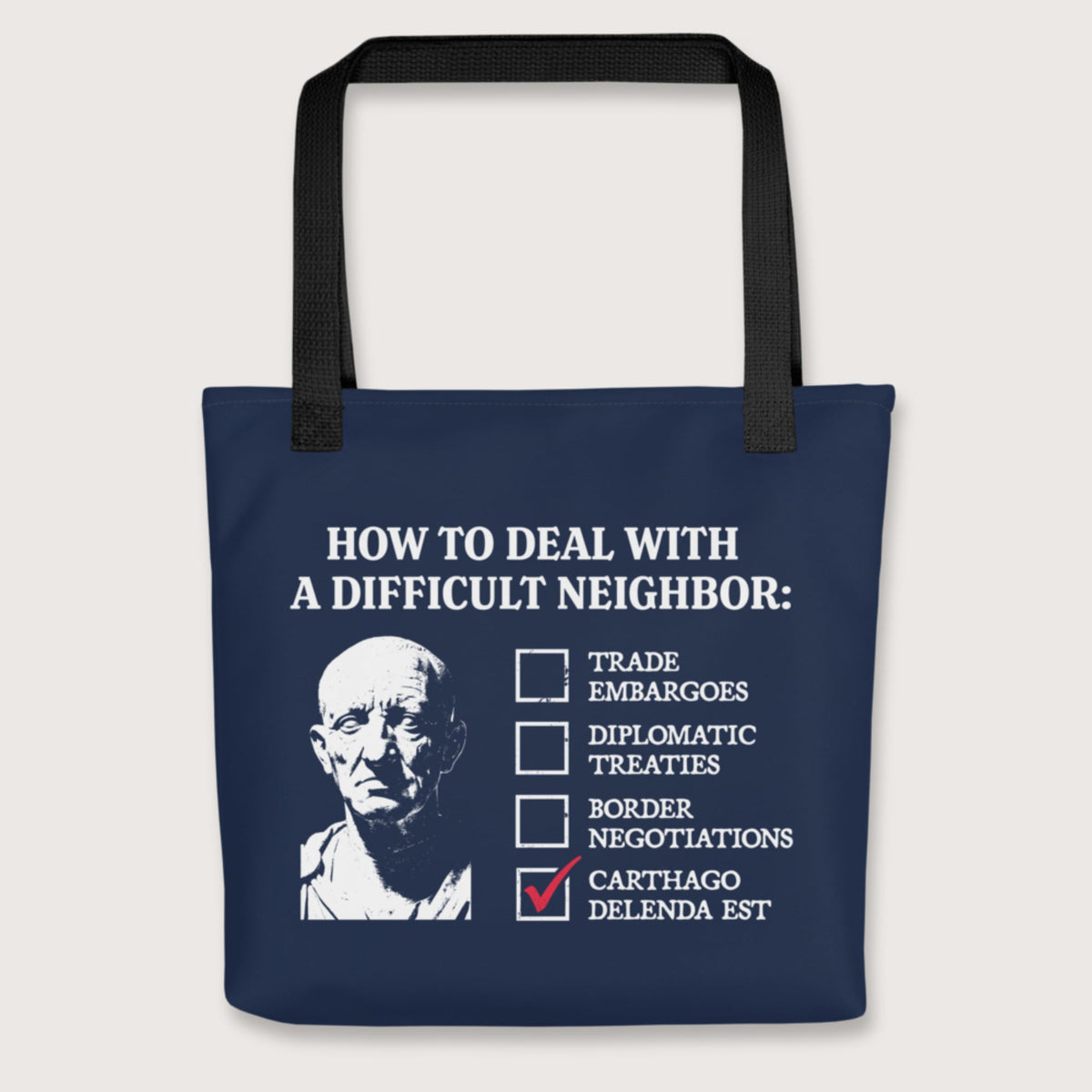 Black Cato's Foreign Policy Bag - history buff gift by HistoHead