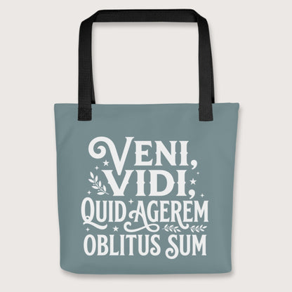 Black Latin I Came I Saw I Forgot I Was Doing Bag - history buff gift by HistoHead
